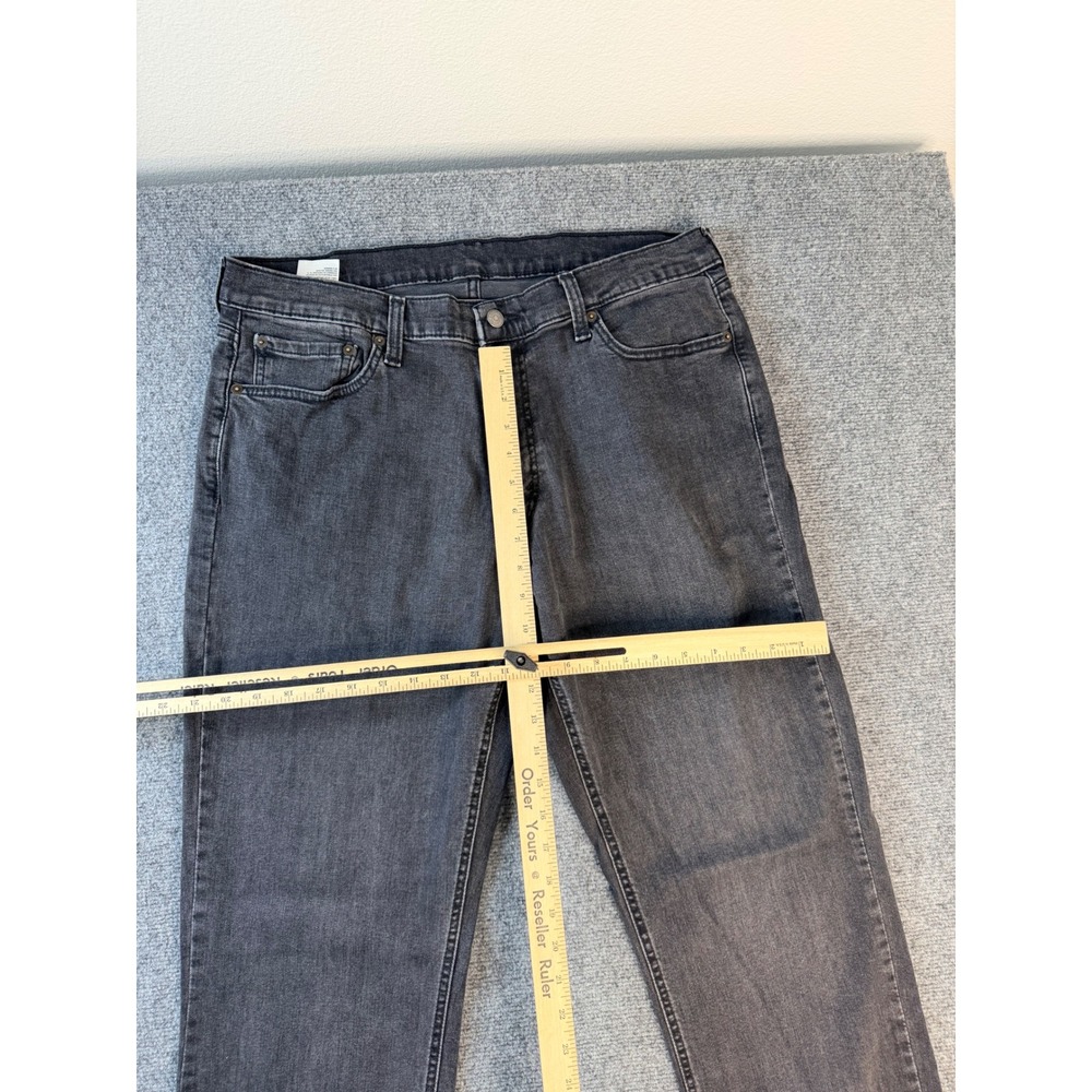 Levis 541 Athletic Taper Jeans Mens 36x34 Faded Black Grey Denim Workwear Pants - Picture 5 of 8